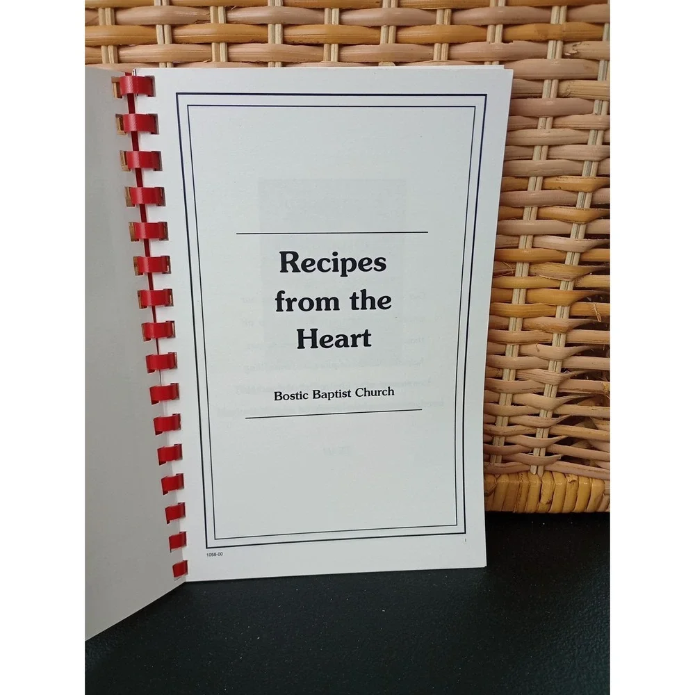 Bostic Baptist Church Cookbook Ellenboro, North‎ Carolina 2000 Spiral Vintage